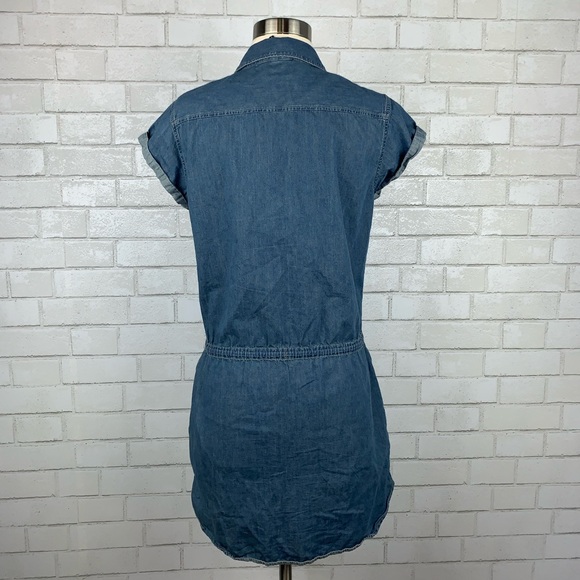 PAIGE Mila Denim Shirtdress Small B2830 - Picture 6 of 8